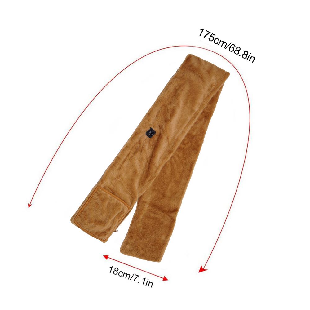 Sciarpa riscaldante con dovuto tasche laterali Sciarpa riscaldata elettrica USB Scaldacollo morbido con controllo della temperatura a tre marce per donna uomo: verde