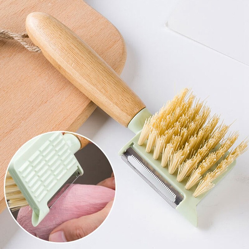 2Pcs Scrub Brush Dish Scrubber Sink Stainless Steel Grater,Stiff Bristles,for Shoes Kitchen Pot Dish Vegetables Clean