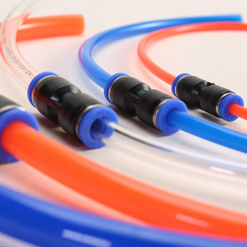 Straight Push Connectors, 4/6/8/10/12 mm Quick Release Plastic Push to Connect Fittings Kit, 60 Pcs Air Line Fittings