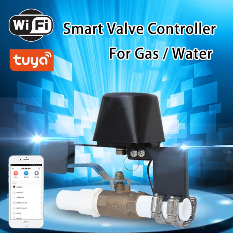 Tuya WiFi Smart Water Valve Wireless Control Gas Water Valve Smart Home Automation Control Valve Work With Alexa Google Home