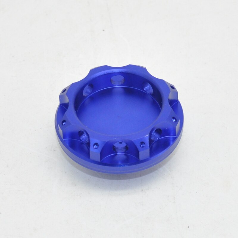 41mm Aluminum Engine Oil Fuel Filter Tank Cap Cover Black Emblem: Blue