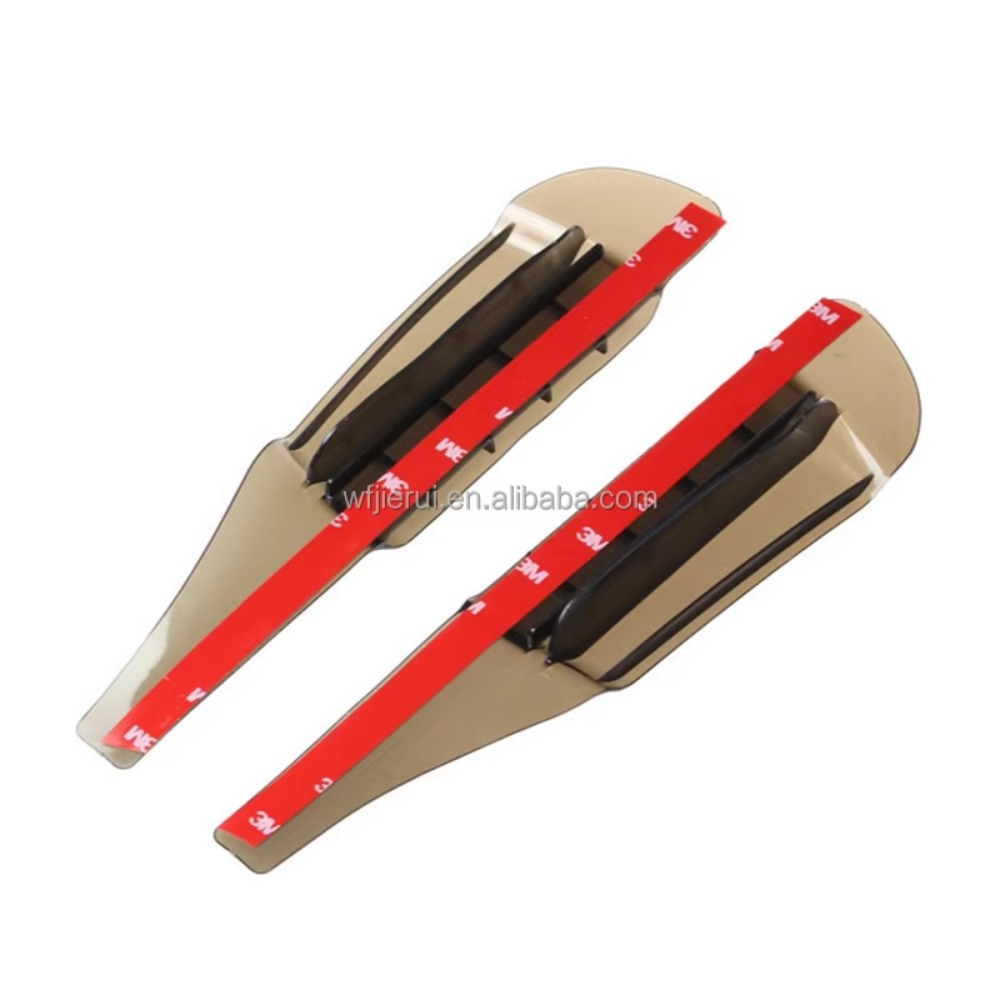 1 par de espejos retrovisores laterales de plástico Universal, parasol, tablero protector contra la lluvia para coche: Negro