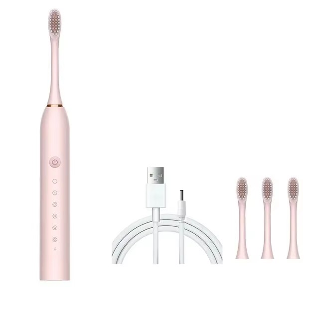 6 saubere Modi Schall- elektrische Zahnbürste USB wiederaufladbare Zahnbürste für Erwachsene X-3 waschbare Zahnaufhellungs- und Reinigungsbürste: 4.5w