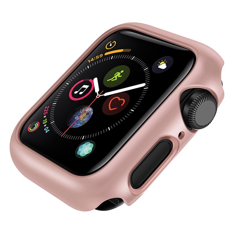 Abay Pc Case Voor Apple Horloge 3 2 1 42Mm 38Mm Cover Volledige Bescherming Shell Voor Iwatch 4 5 6 Se 40Mm 44Mm Horloge Bumper: Pink / Series 456 SE 44MM