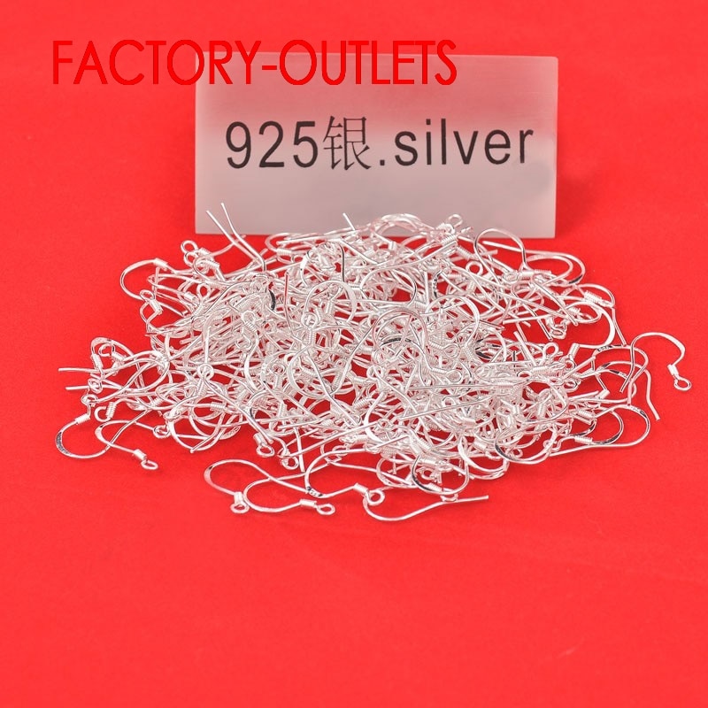 Erstaunlich Große Förderung Schnelle 200PCS Schmuck Erkenntnisse 925 Sterling Silber Französisch Ball Haken Ohrringe Silber