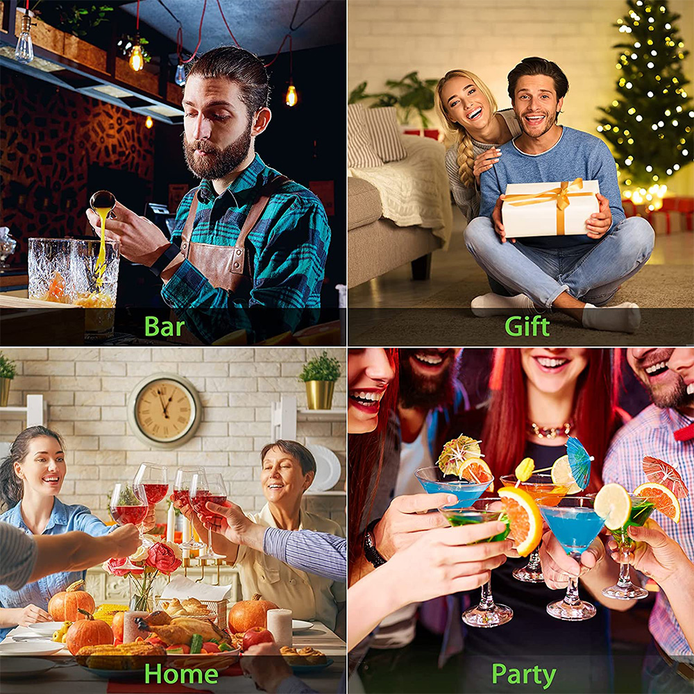 Stainless Steel Cocktail Shaker Bartender Kit Bar Drink Tools Barware Accessories for Home Bars and Party Events