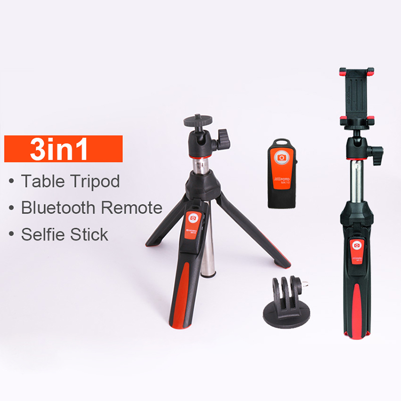 BENRO MK 10, palo de Selfie plegable de 33 pulgadas con espejo trasero, Control de réplica de Bluetooth Para iphone 8 plus, Gopro 6, go pro, xiaomi