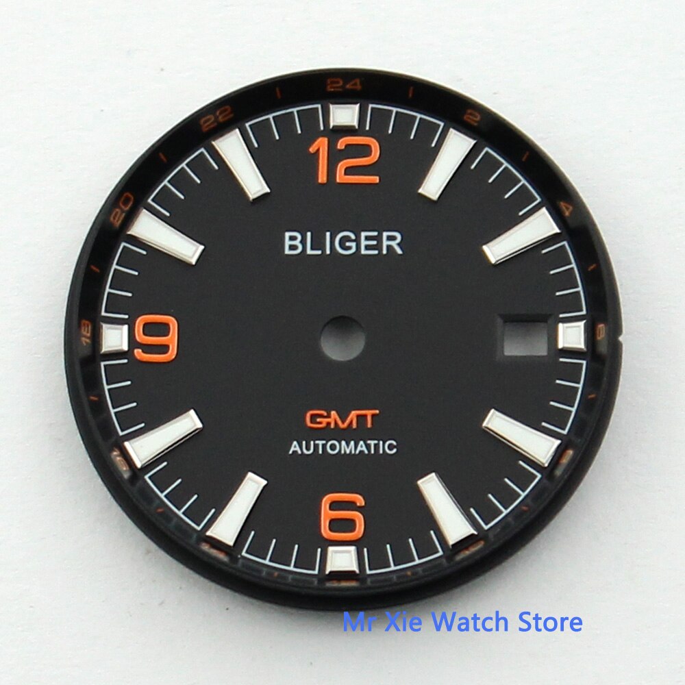Bliger – montre stérile avec cadran, 31mm, MINGZHU 3804 GMT, mouvement automatique avec fenêtre de Date: NO5