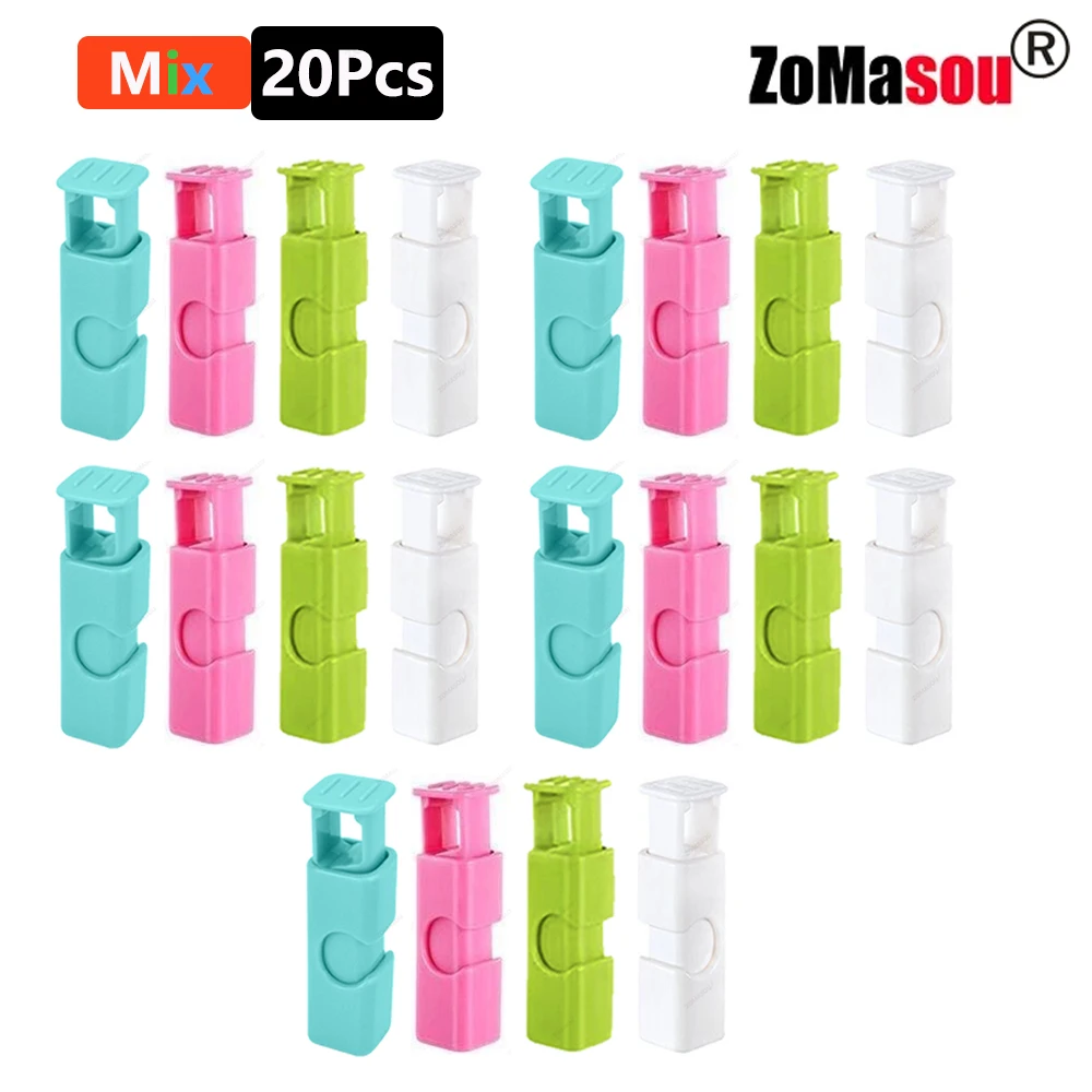 50/1Pcs Reusable Food Sealing Clips Bread Storage Bag Clips For Snack Wrap Bags Spring Clamp Kitchen Organization Sealing Clamp