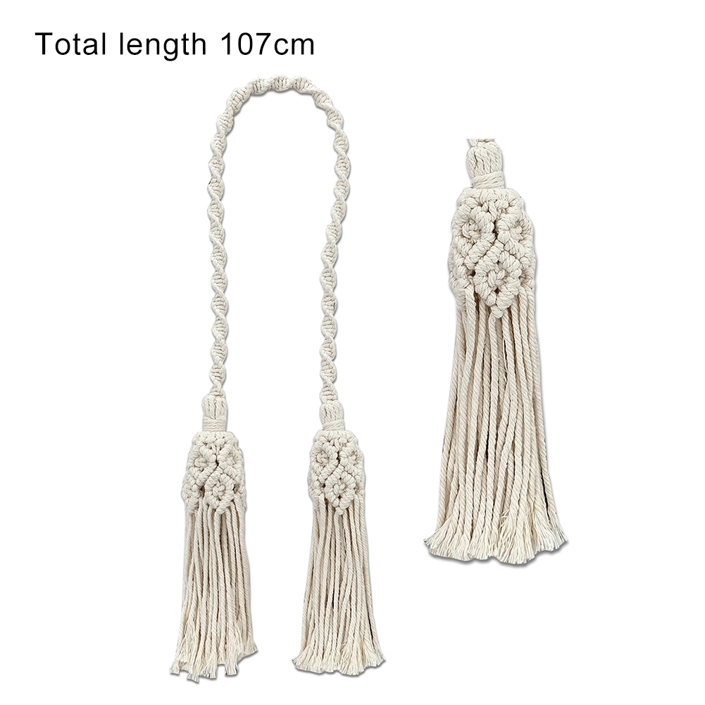 Sangle de rideau en macramé, embrasses tissées à la main, style bohème, décoration suspendue: B