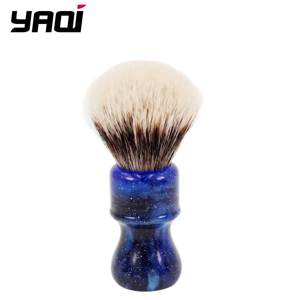 YAQI 24MM Mysterious Space Color Handle Two Band Badger Hair Knot Men Shaving Brushes Men Wet Shave Brushes YAQI