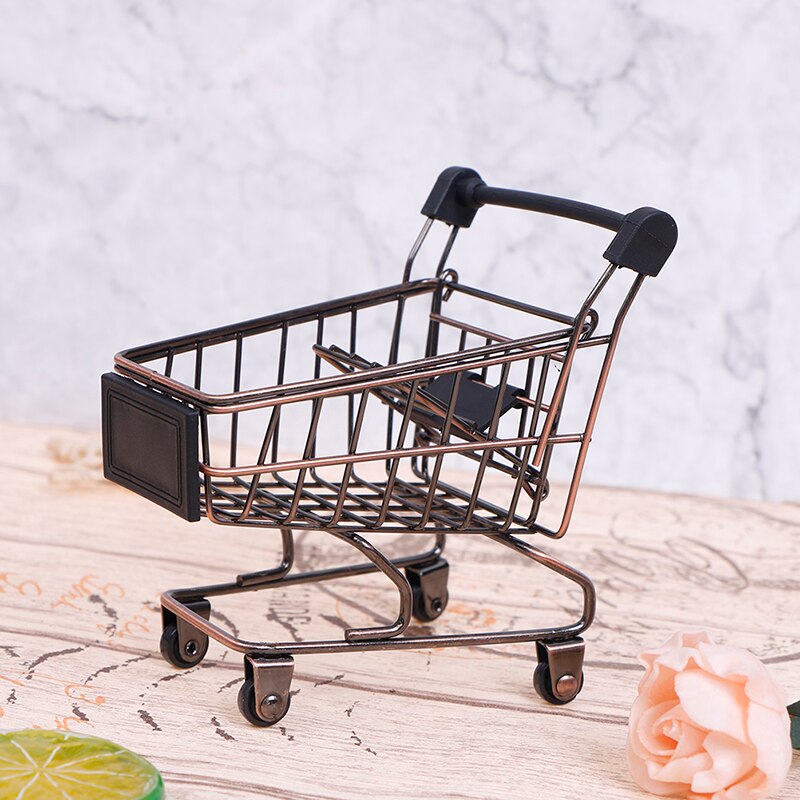 Mini caddie de Shopping, pour le bureau et la maison, pour ranger des articles divers, ornements, modèle de jouet pour enfants,
