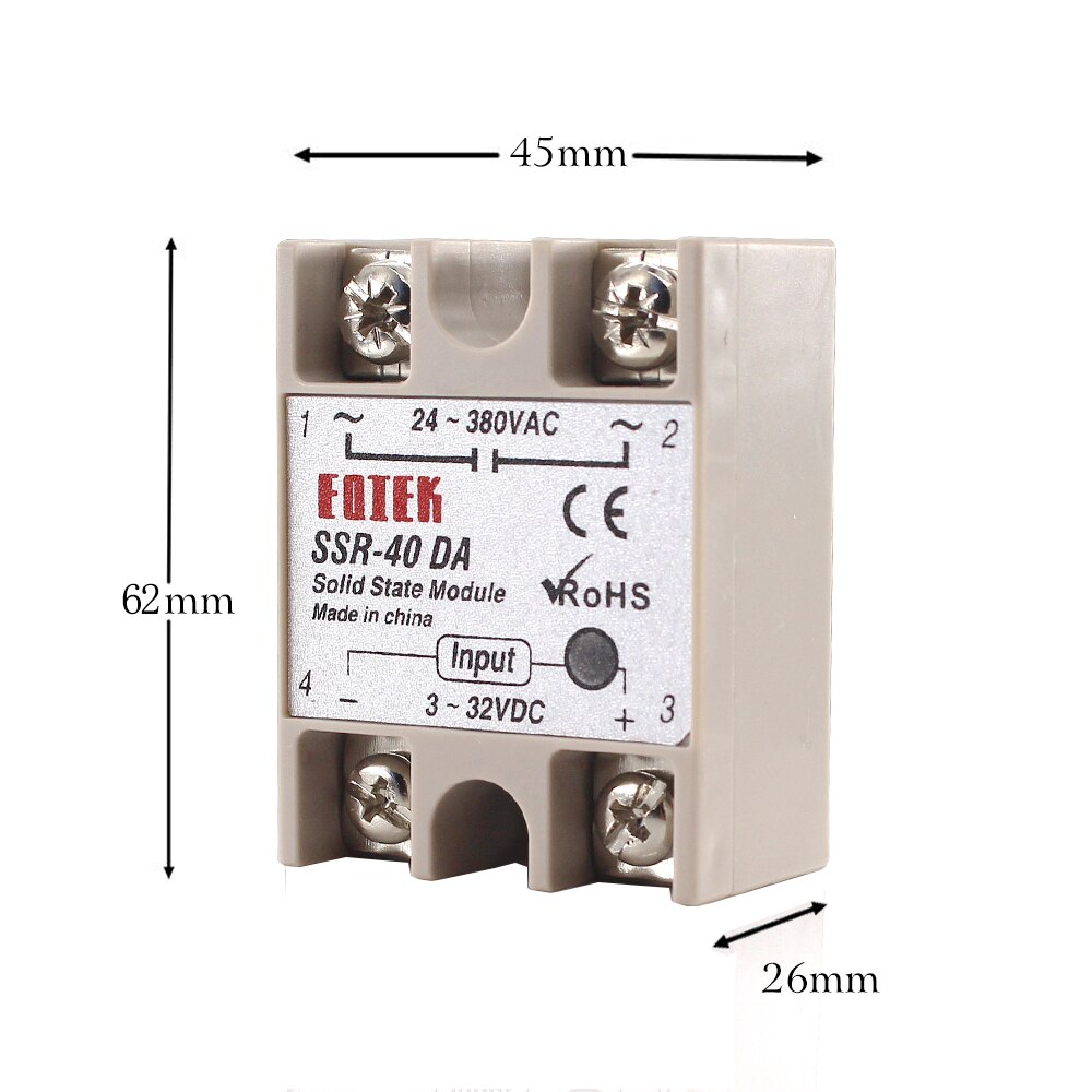 40A single-phase solid state relay module SSR-25DA DC control AC AC AC control AC small SSR-10DA SSR-40DA 10A 25A