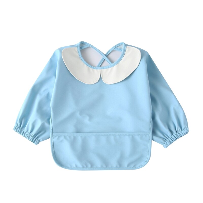 Waterdichte Pu Baby Bib Burp Doek Met Voedsel Pocket Zuigelingen Kinderen Lange Mouw Voeden Tekening Kiel Schort Jongens Meisjes Stuff: 9