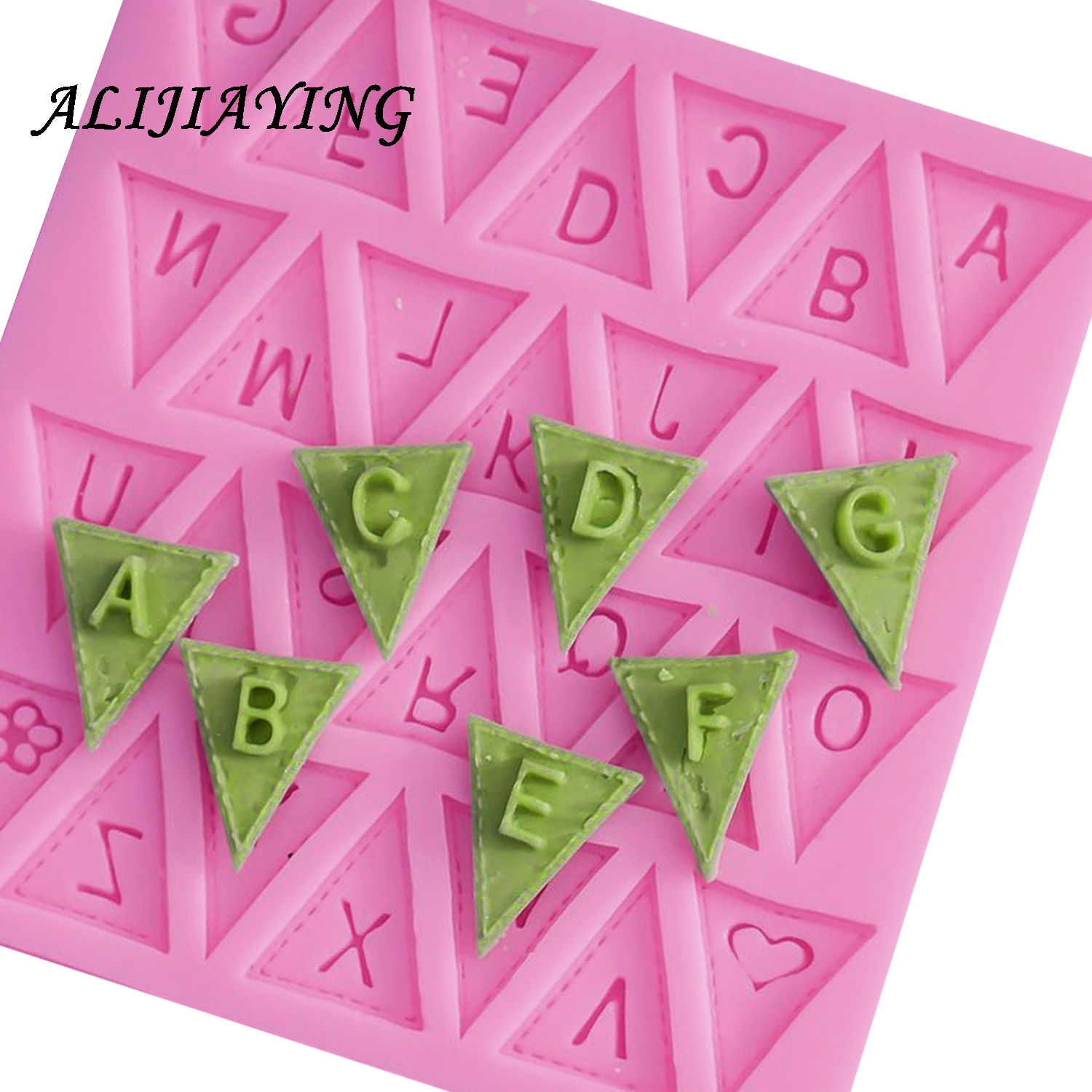 1 Stck Kochen werkzeuge Flagge bilden 26 Englisch Buchstaben Silikon bilden Schokolade Fondant Kuchen Dekorieren Werkzeuge Kuchen Grenze bilden D0153