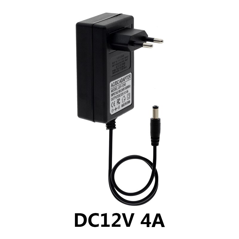 Led Power Adapter AC110V 220V Naar DC12V 24V Verlichting Transformator 1A 2A 3A 5A 6A 8A 10A Met eu/Us Plug Voor Led Strip: 12V 4A / EU Plug