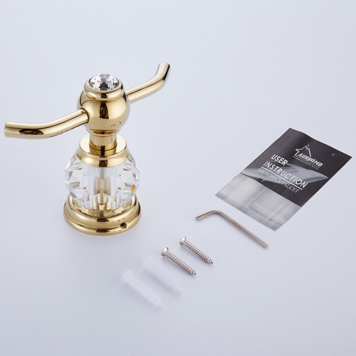 Solid Brass Crystal Bathroom Accessories Set Polish Finish Gold Bathroom Hardware Set Europe Antique Bathroom Products ST1: HOOK