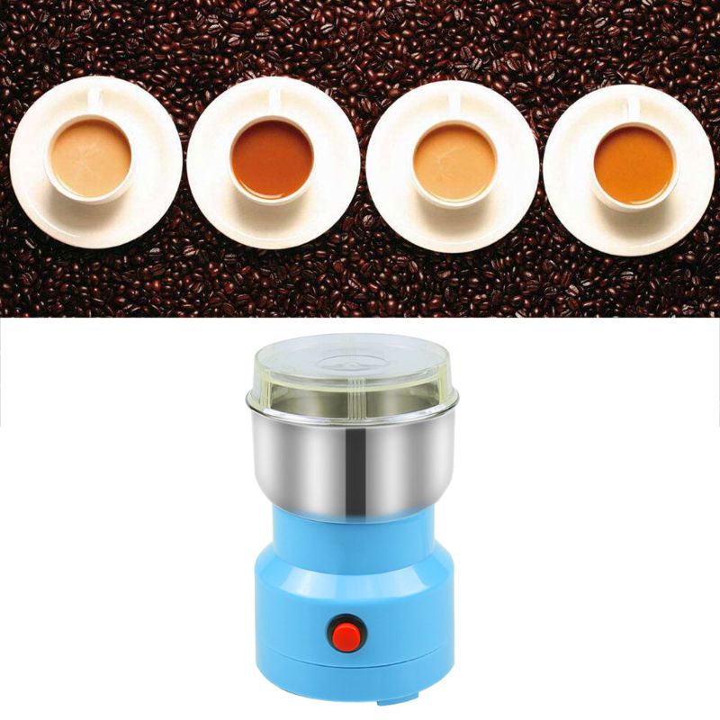 Elektrische Kaffeemühle Multifunktions Edelstahl Klinge Cafe würzen Mühle Rührgerät murmeln Bohne Samen Schleifen Zerschlagen Maschine