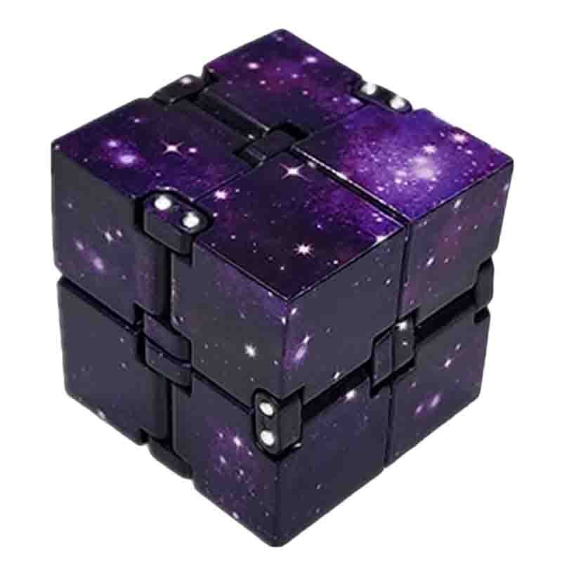 Infinite Cube Toys Relieve Stress and Anxiety for Children and Adults Magic Reliever Autism Toy Relax Toy: Purple starry sky