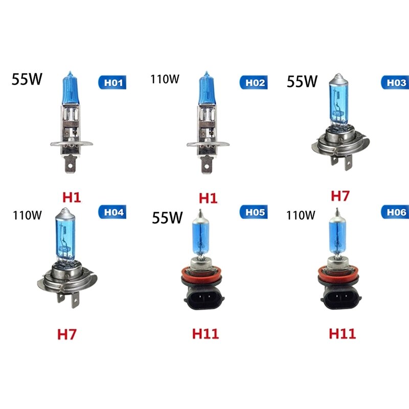 Ultra white lamp halogen bulb 100W 55W 12V automobile quartz lamp