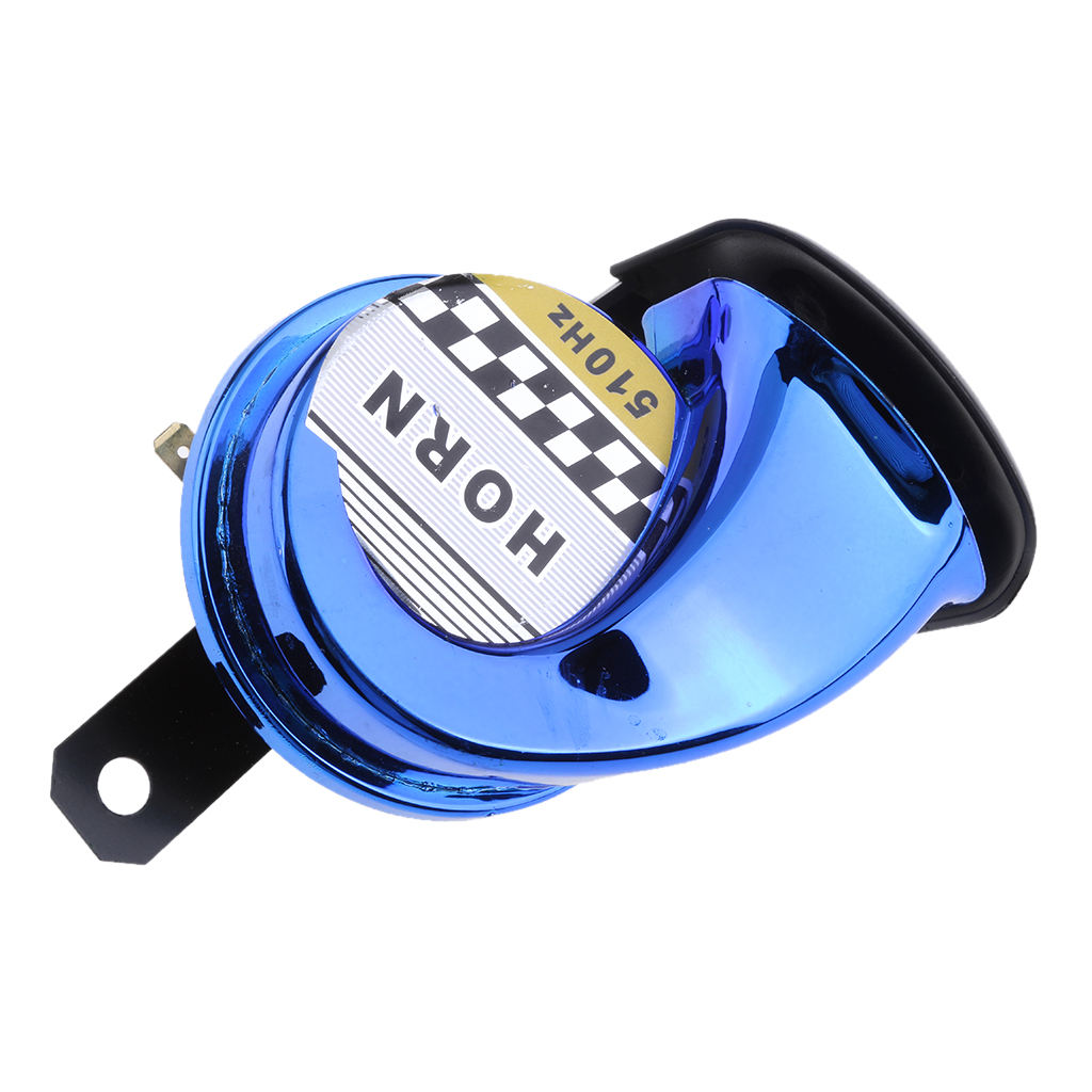 Car Motorcycle 130dB Loud Snail Air Horn Siren Waterproof 510hz 12V DC Blue Low Power Consumption and High Performance