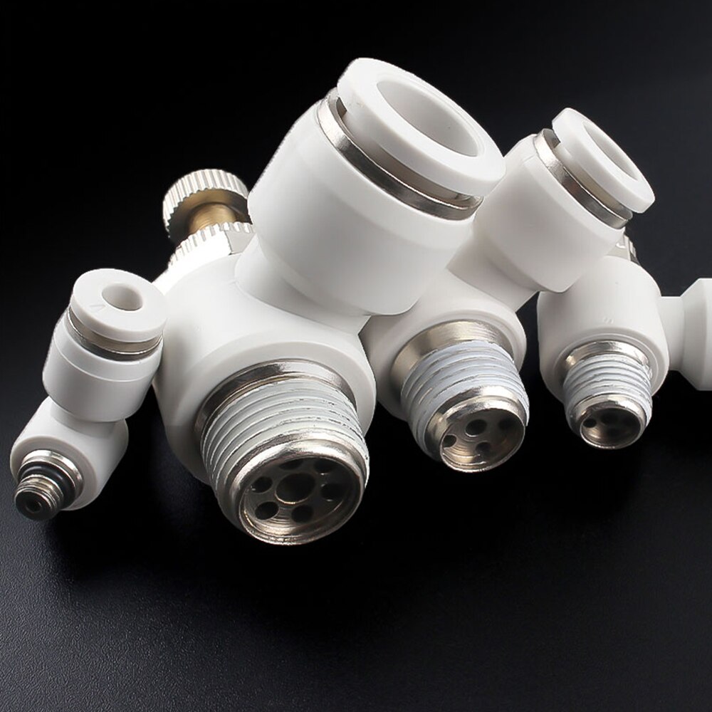 SL pneumatic quick coupling hose 4 6 8 10 12mm M5" 1/8" 1/4" 3/8" 1/2 air speed adjustment control valve acceleration valve