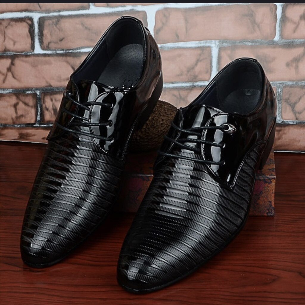 chaussures formelles hommes bout pointu hommes chaussures habillées à lacets bureau en cuir hommes Oxford chaussures formelles pour hommes chaussures à bout pointu