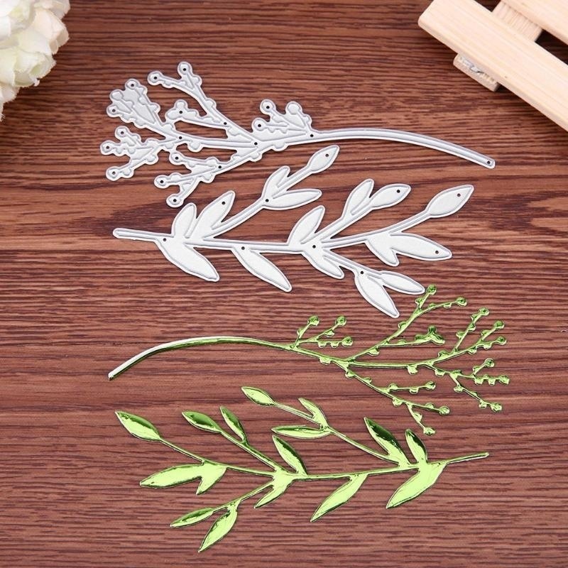 2 unids/set ramas DIY troqueles de corte de Metal álbum de recortes foto decorativa artesanía en relieve tarjeta de papel