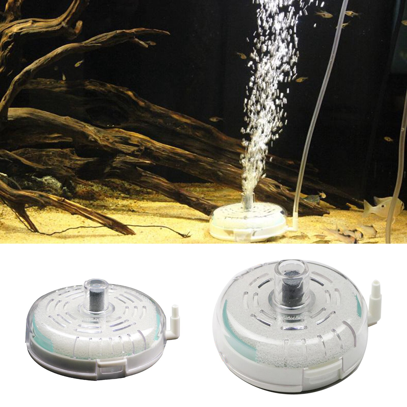 Ultra Thin Sponge Tank Aquarium Filter Round Mini Hydroponic Filter Equipment