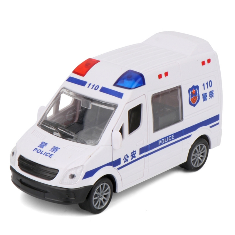 A2UB Geen Voeding Fire Auto Interactieve Ambulance Auto Wind-Up Plastic Wrijving Speelgoed Inertie Speelgoed Set Deuren Kan open: A