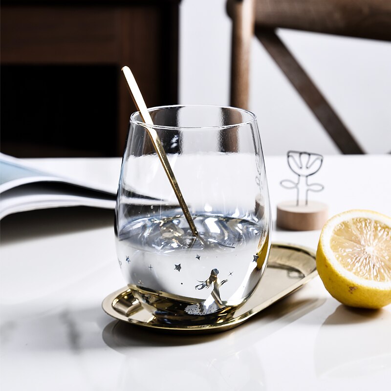 Verre à eau dégradé ciel étoilé Kawaii, verre à eau Simple, verre à jus, verre à whisky, verre à vin, tasse à boire