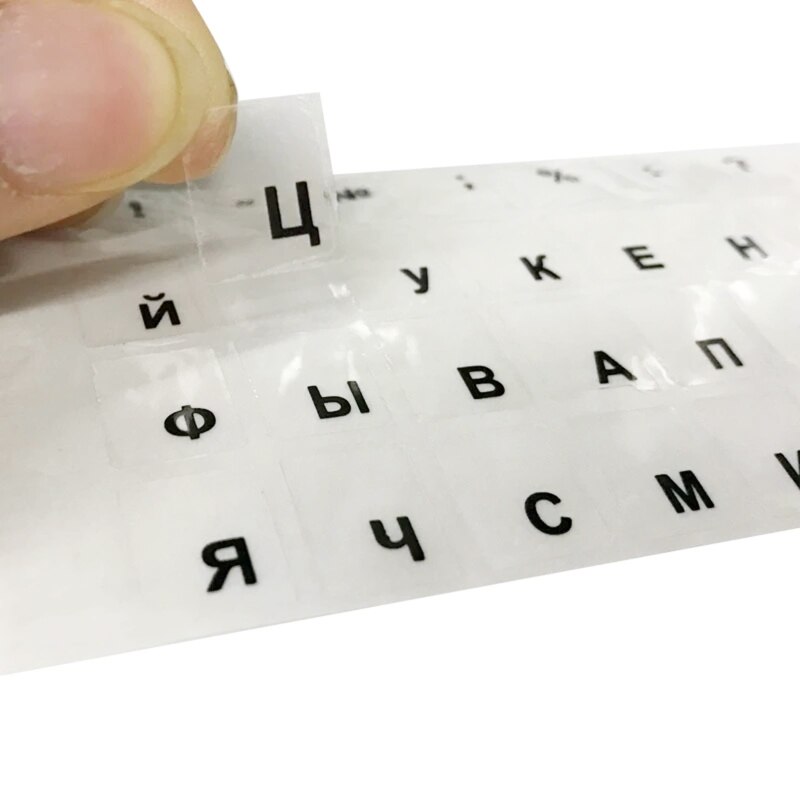 1Pc Wear-resistant Keyboard Letter Sticker Russian English Letters Replacement For Laptop PC