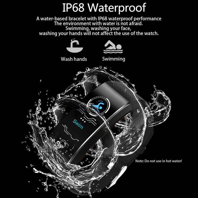 Amynikeer  qw18 smart-armband fitness-armband herzfrequenz schlafüberwachung schritt uhr armband  ip68 wasserdichtes sport-smartband