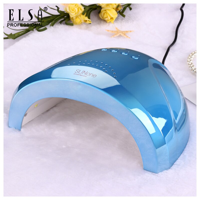 30 Pcs Led Nail Lamp Voor Manicure 48/24W Nail Dryer Nagellak Lamp 5 S/30 S/60 S Auto Sensor Manicure Gereedschap: Mirror- Blue / EU