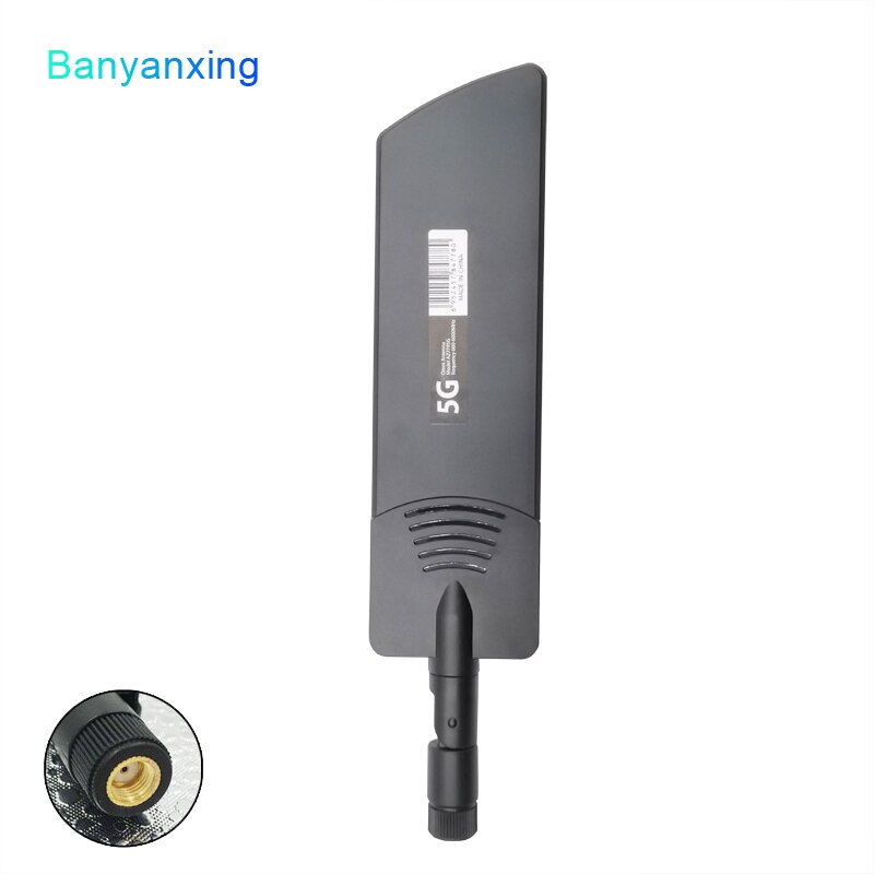 5G 4G 3G 2G WIFI Router Antenna High Gain 40dBi Folding Signal Booster Wide Range 600~6000Mhz: Black hole