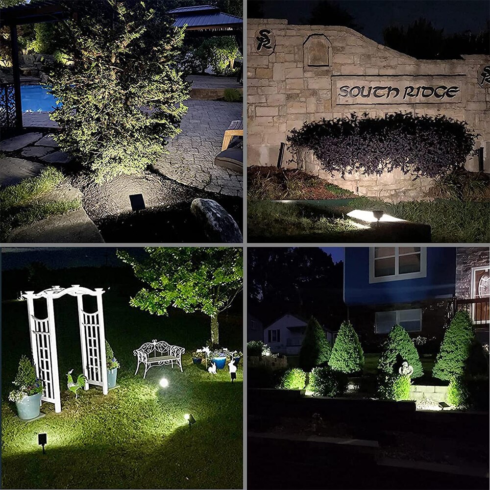 LITOM 48 LED Outdoor Solar Lights Solar lawn light Landscape Spotlights 3 Lighting Modes IP65 Waterproof Garden decoration