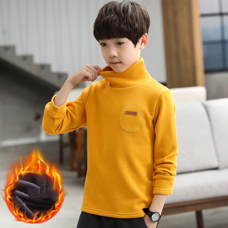 Sudaderas con capucha para niños, forro polar de algodón, Retro, cálido, de terciopelo grueso, Tops para otoño e invierno, ropa para adolescentes,