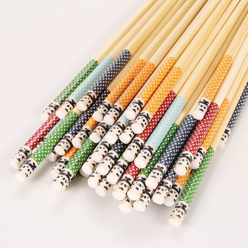 10 paar Eetstokjes Sushi Sticks Chinese Eetstokjes Bamboe Panda Eetstokjes Herbruikbare Servies Dinning Eten Eetstokje voor