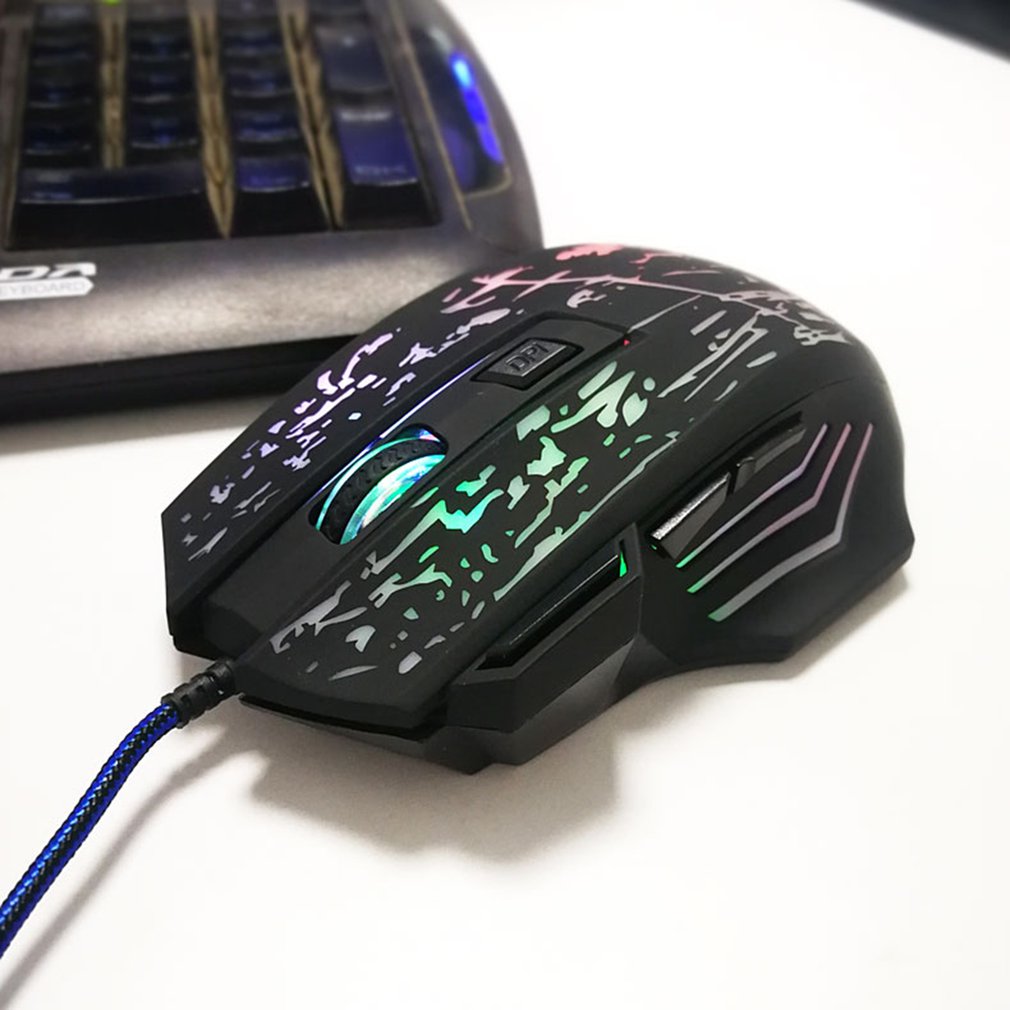 5500DPI 7 Buttons LED Backlight Optical USB Wired Mouse Gamer Mice Laptop PC Computer Mouse Gaming Mouse for Pro Gamer
