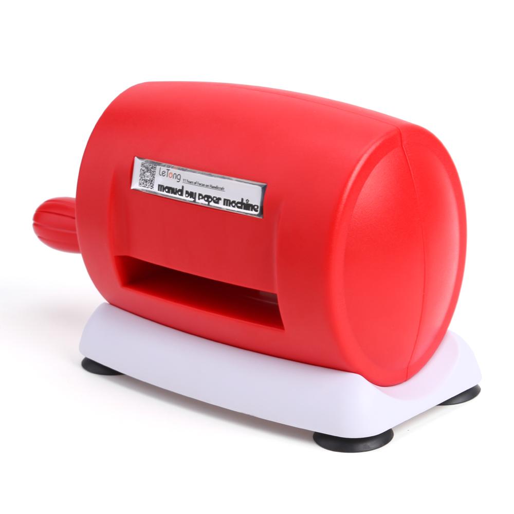 DIY Plastic Paper Cutting Embossing Machine Craft Scrapbooking Album Cutter Paper Cutter Piece Die-Cut Machine Handmade Tool: Red