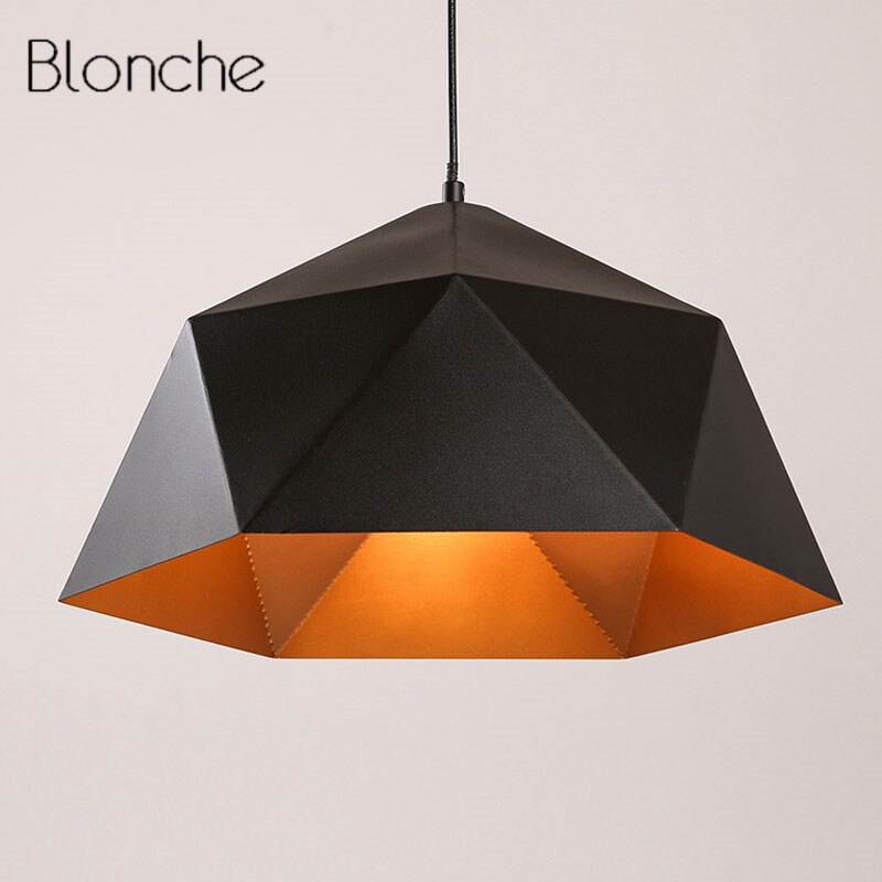 Hertl Creative Design Hanger Licht Modern Iron E27 Kastanjehuis Restaurant Gold Ceiling Light armatuur voor keuken eiland eetkamer slaapkamer hal bar living kamer opknoping licht (kleur: zwart