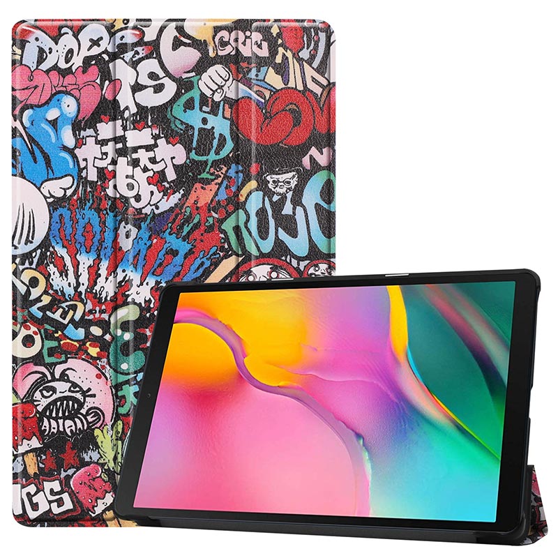 For Samsung Galaxy Tab A 10.1 inch Case Ultra Slim Leather Magnetic Stand Cover For Samsung Tab SM-T510 SM-T515 Funda Capa: Graffiti