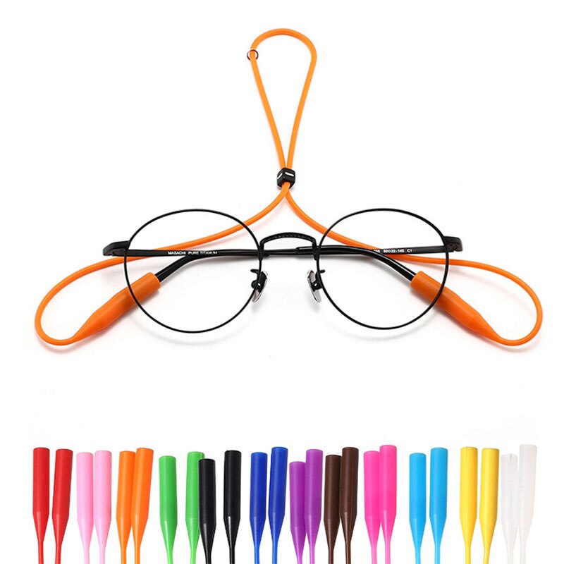Bunte Einstellbare Silikon Brillen Band Kette Sport Anti-Unterhose Schnur Sonnenbrille Seile Band Kabel Halfter Gläser Beine Teile