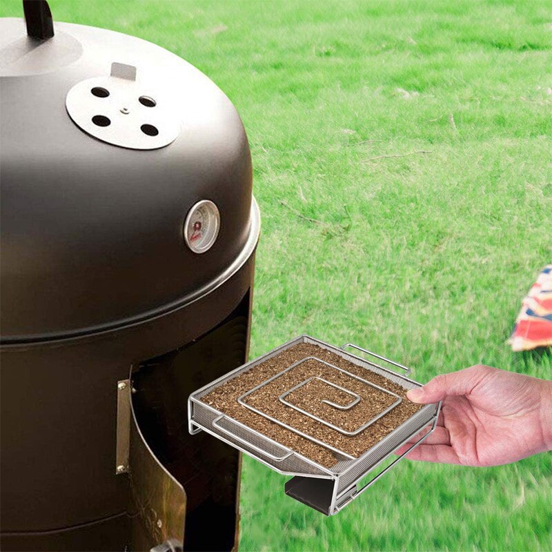Kold røggenerator til grill eller ryger, træstøv og koldrøgning af laksekød, røgboks til piller i rustfrit stål