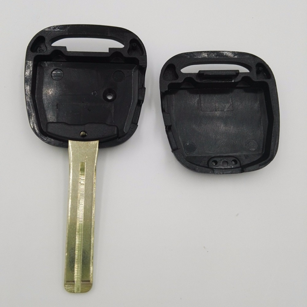 Replacement 2 Buttons Holes on side of Cover Remote Case Fob Car Key Blank Toy48 Short Blade For Toyota Key Shell