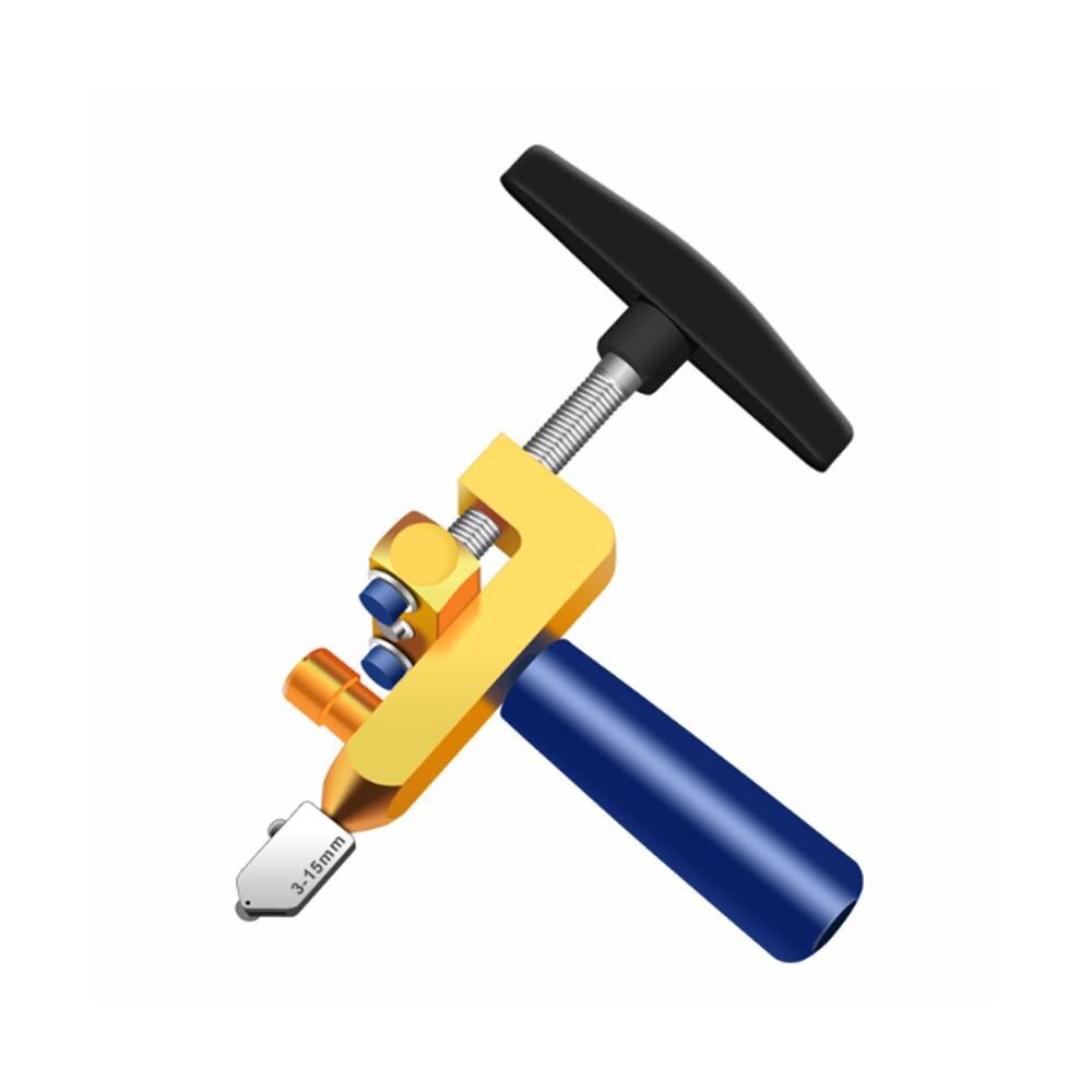 All-In-One Glass Cutter Hand-Held Tile Divider Tile Cutter Push Knife Glass Cutter: Gold