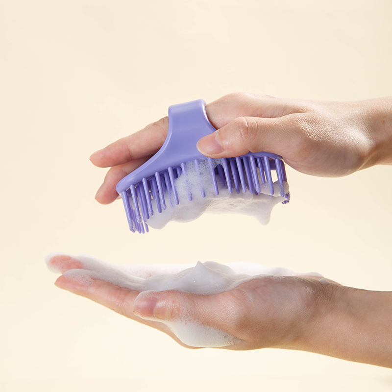 1 Uds champú cabeza cuero cabelludo cepillo de masaje de silicona baño piel suave lavado peine cepillo de Limpieza del cabello salón belleza salud herramientas de peluquero