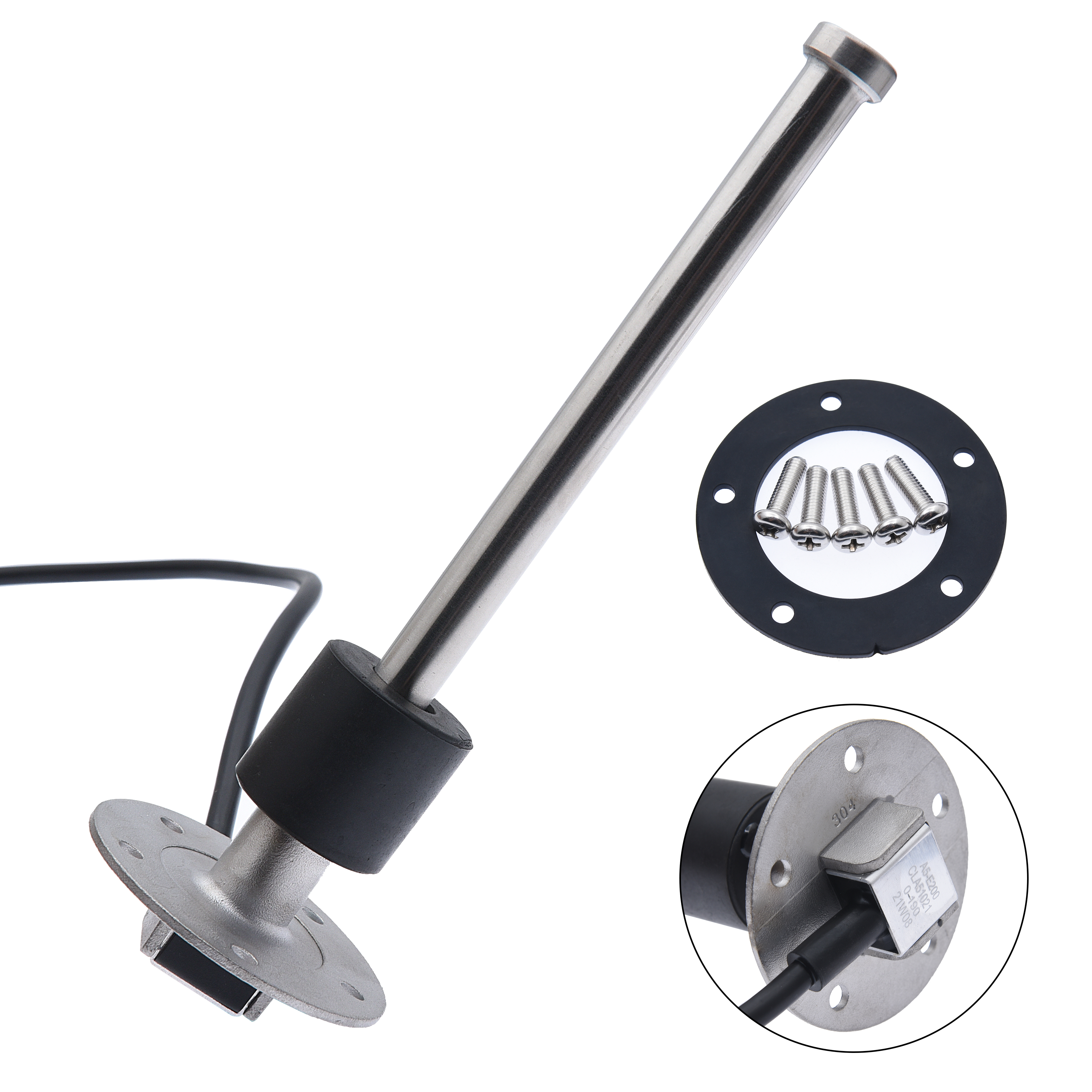 52MM Fuel Level Gauge with Fuel Level Sensor 100MM 125MM 150MM 200MM 250MM 400MM 0-190ohm Oil Liquid Tank Fuel Level Indicator