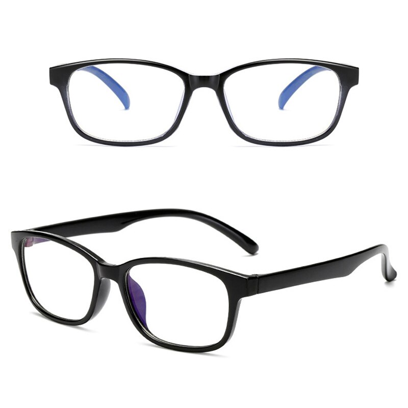 Blå filter computerbriller fotokromiske solbriller kvinder mænd skifter automatisk farveændrende briller anti blue ray uv: Sort