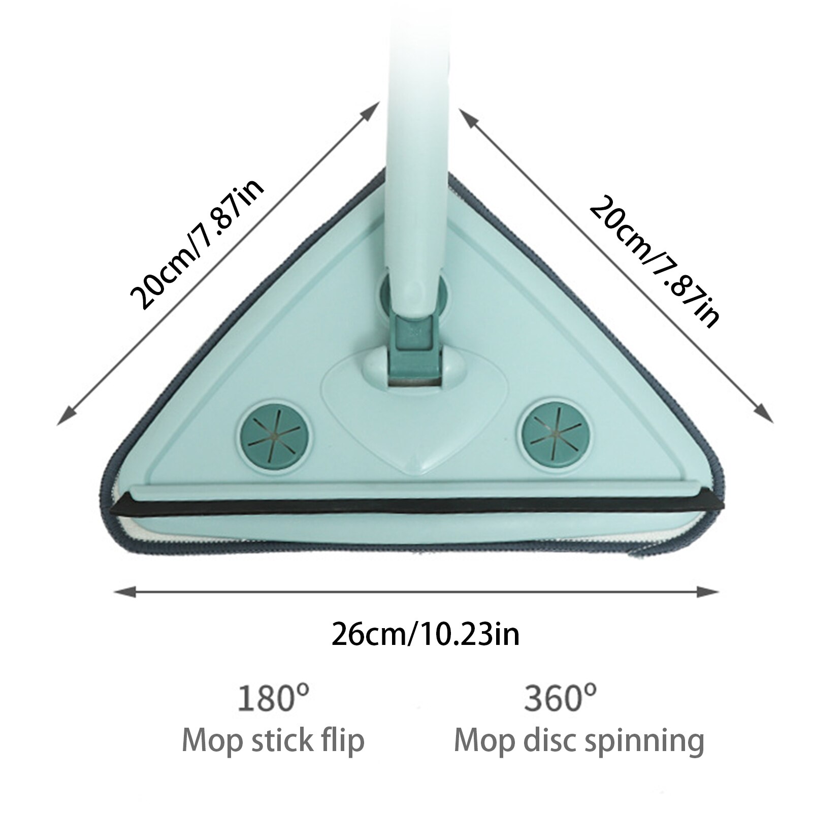 Fregona triangular multifuncional para vagos, mopa de polvo, mopa atrapapolvo de uso doméstico, mopa de limpieza ajustable para ventana de coche con paño de repuesto